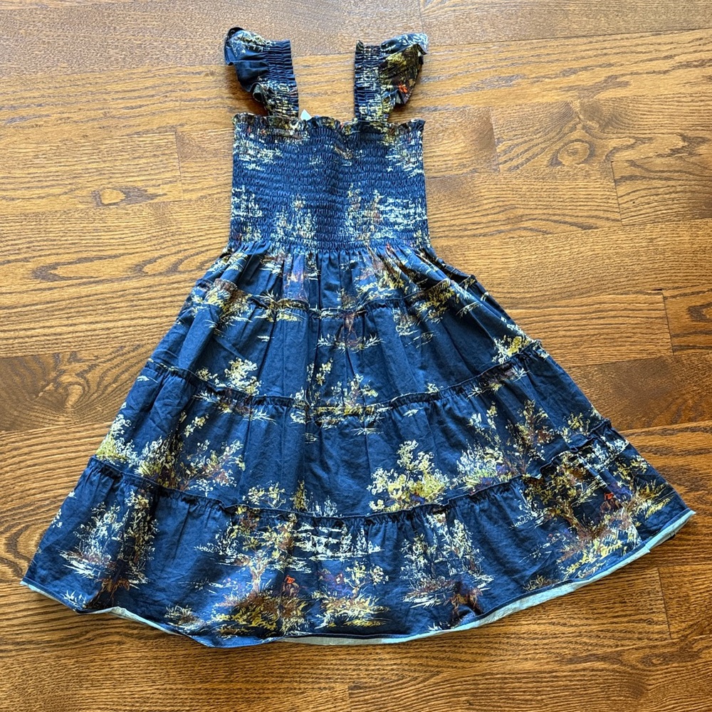 Hill House Navy Equestrian Toile Nap Dress